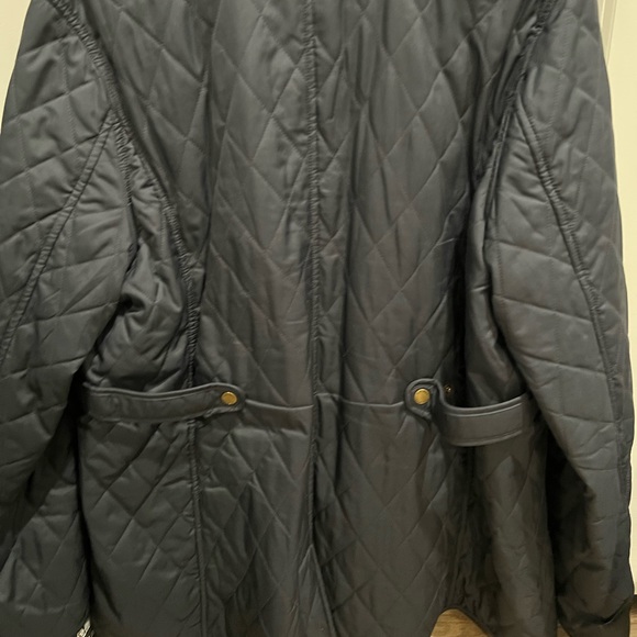 Navy Blue LLbean Quilted Riding Jacket - Picture 3 of 4